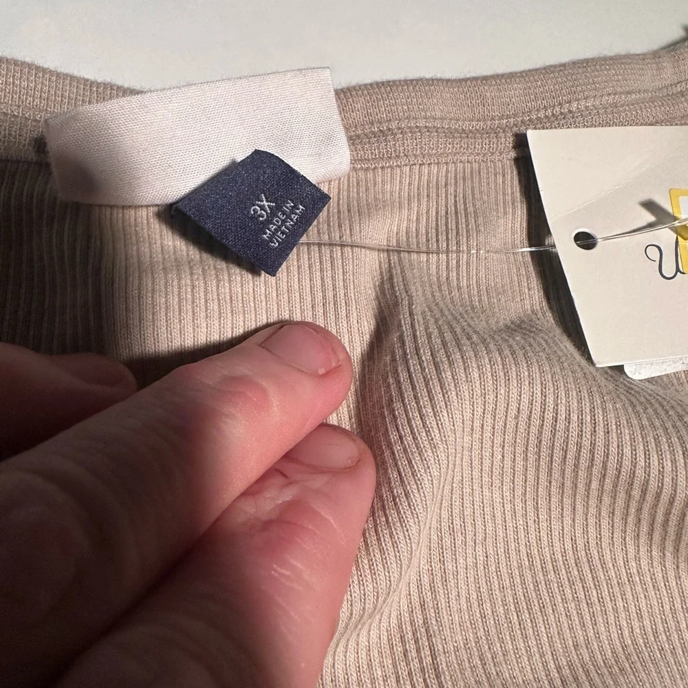 Beige Ribbed Top - Picture 2 of 3